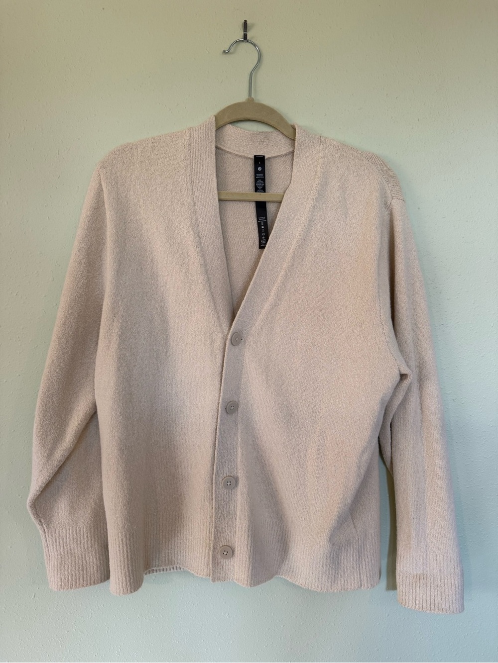 Lululemon Cream Merino Wool Cardigan